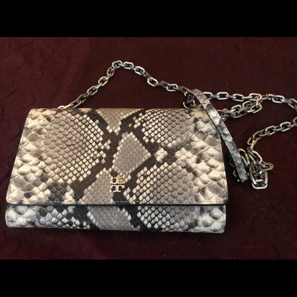 Tory Burch Clutch—Snake Print Stamped